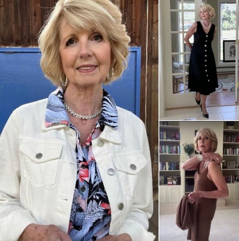 A 76-year-old grandmother modeled a sleeveless dress on social media and was ripped apart for showing off her arms. I don’t care what anyone else has to say, I think she’s gorgeous!  More photos in the comments ⬇️