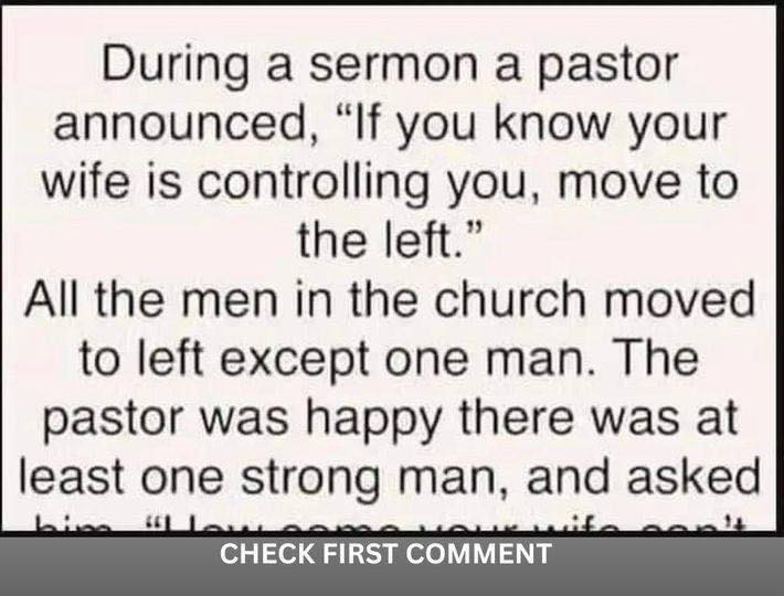 During a sermon a pastor announced